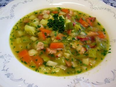 Kartoffelsuppe mit Kasseler und Lauch - Rezept