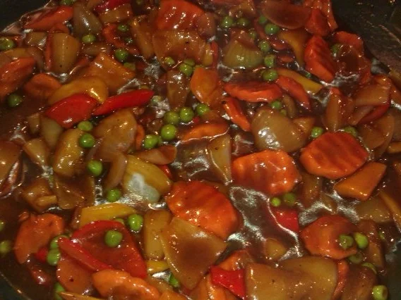 Rezept: Gemüse Süß-Sauer mit Mie-Nudeln Bild Nr. 3 Gemüse Süß-Sauer mit Mie-Nudeln - Rezept - Bild Nr. 3