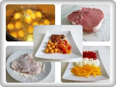 Rezept: Schweinekotelett mit Kartoffelbällchen und Paprikasalat Bild Nr. 16 Schweinekotelett mit Kartoffelbällchen und Paprikasalat - Rezept - Bild Nr. 16