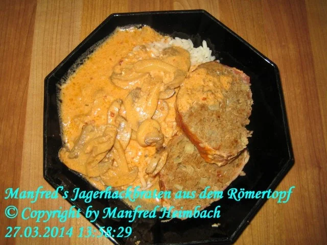 Fleisch – Manfred’s Jagerhackbraten aus dem Römertopf - Rezept