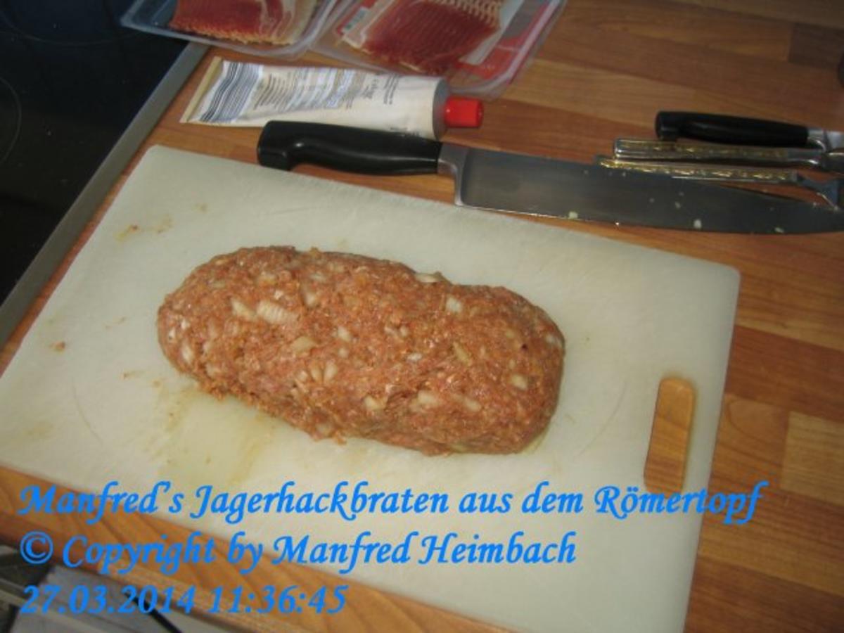 Fleisch – Manfred’s Jagerhackbraten aus dem Römertopf - Rezept - Bild Nr. 7