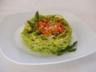 Überbackene Spaghetti-Nester mit Spargel, Bärlauch, Hühnerfleisch.. - Rezept