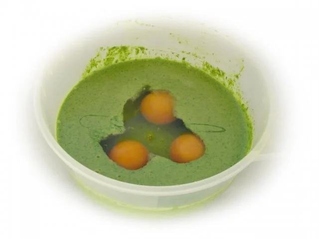 Rezept: Überbackene Spaghetti-Nester mit Spargel, Bärlauch, Hühnerfleisch.. Bild Nr. 7 Überbackene Spaghetti-Nester mit Spargel, Bärlauch, Hühnerfleisch.. - Rezept - Bild Nr. 7