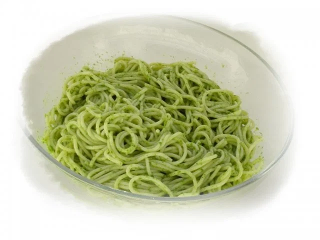 Rezept: Überbackene Spaghetti-Nester mit Spargel, Bärlauch, Hühnerfleisch.. Bild Nr. 8 Überbackene Spaghetti-Nester mit Spargel, Bärlauch, Hühnerfleisch.. - Rezept - Bild Nr. 8