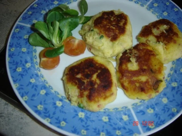 Geditschtgedatschte oder Kartoffelfrikadellen - Rezept