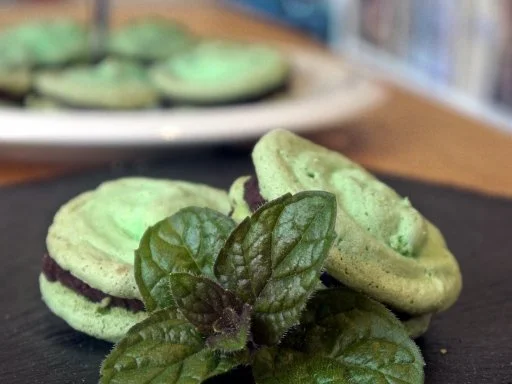 Pfefferminz-Macarons - Rezept