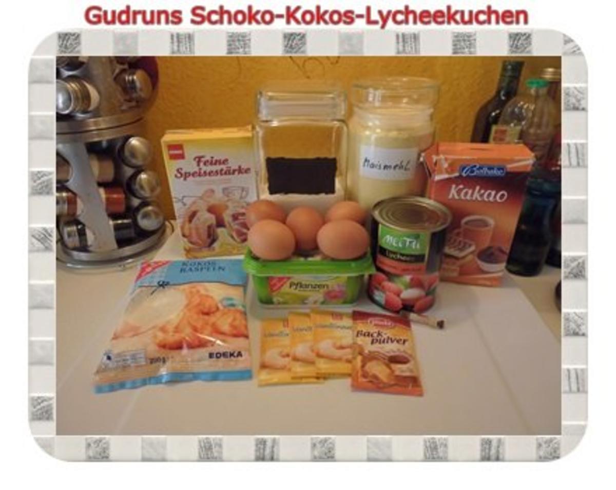 Kuchen: Schoko-Kokos-Lycheekuchen - Rezept - Bild Nr. 2