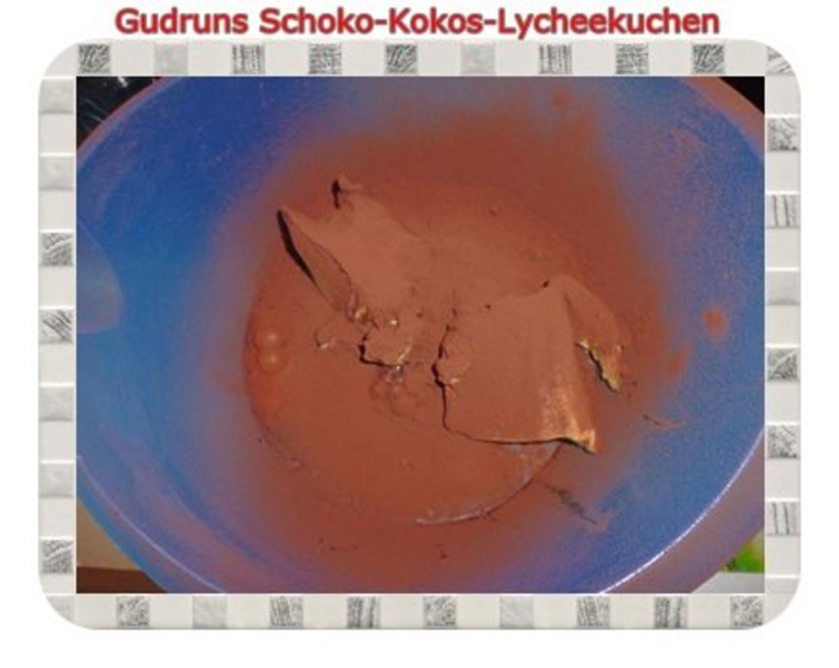 Kuchen: Schoko-Kokos-Lycheekuchen - Rezept - Bild Nr. 4