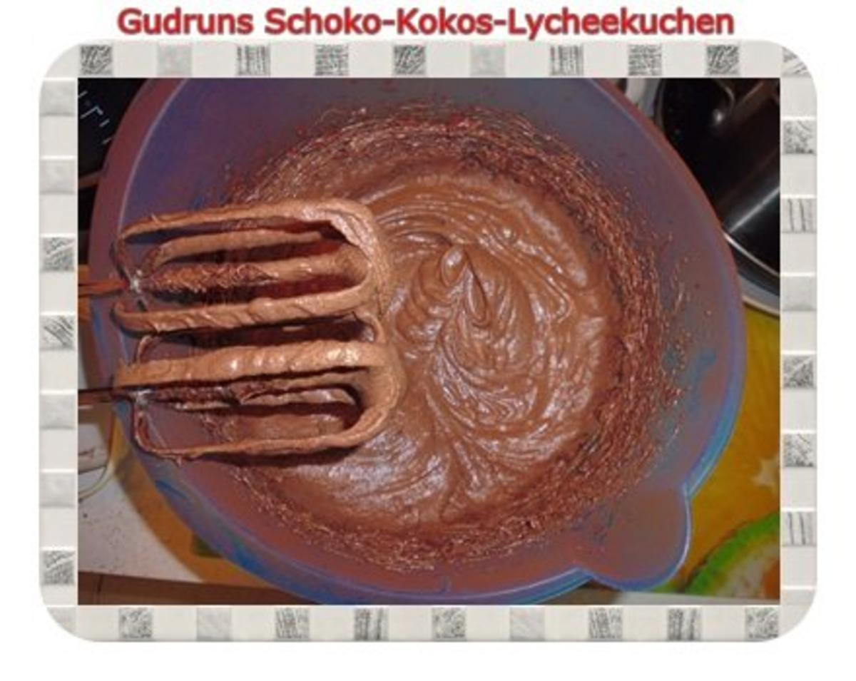Kuchen: Schoko-Kokos-Lycheekuchen - Rezept - Bild Nr. 5