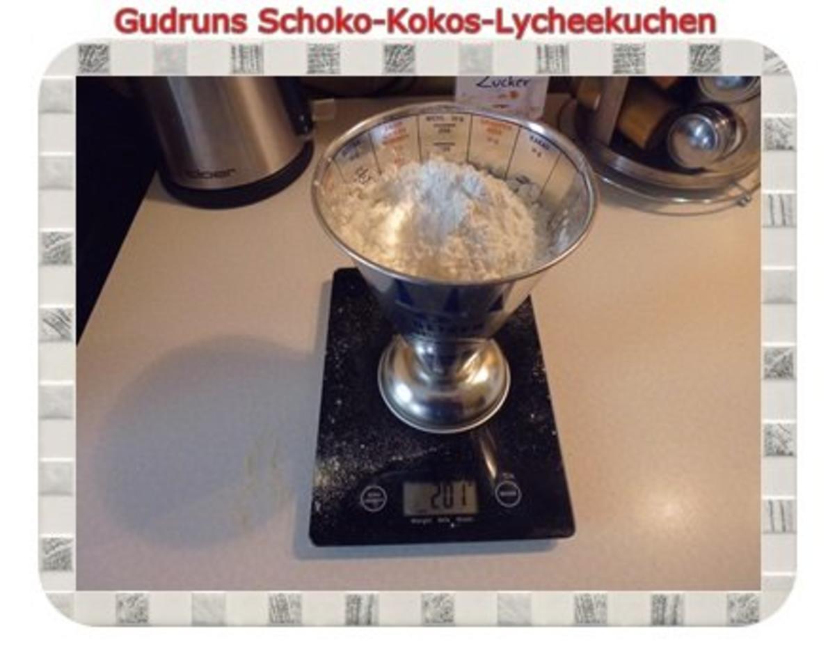 Kuchen: Schoko-Kokos-Lycheekuchen - Rezept - Bild Nr. 7