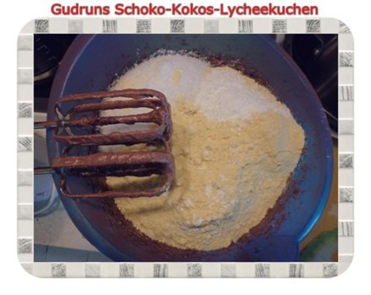 Kuchen: Schoko-Kokos-Lycheekuchen - Rezept - Bild Nr. 8