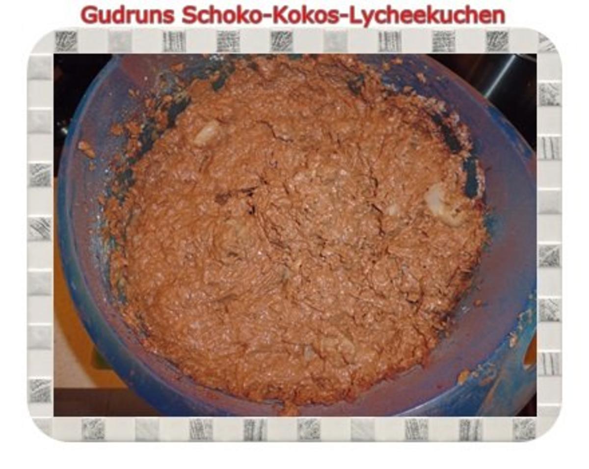 Kuchen: Schoko-Kokos-Lycheekuchen - Rezept - Bild Nr. 9