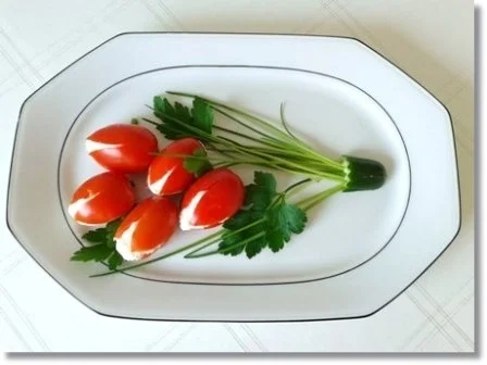 „Tulpen Strauß“  als kreative Vorspeise - Rezept - Bild Nr. 2