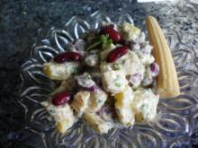 Salat: Kartoffelsalat mit Kidneybohnen und Babymais - Rezept
