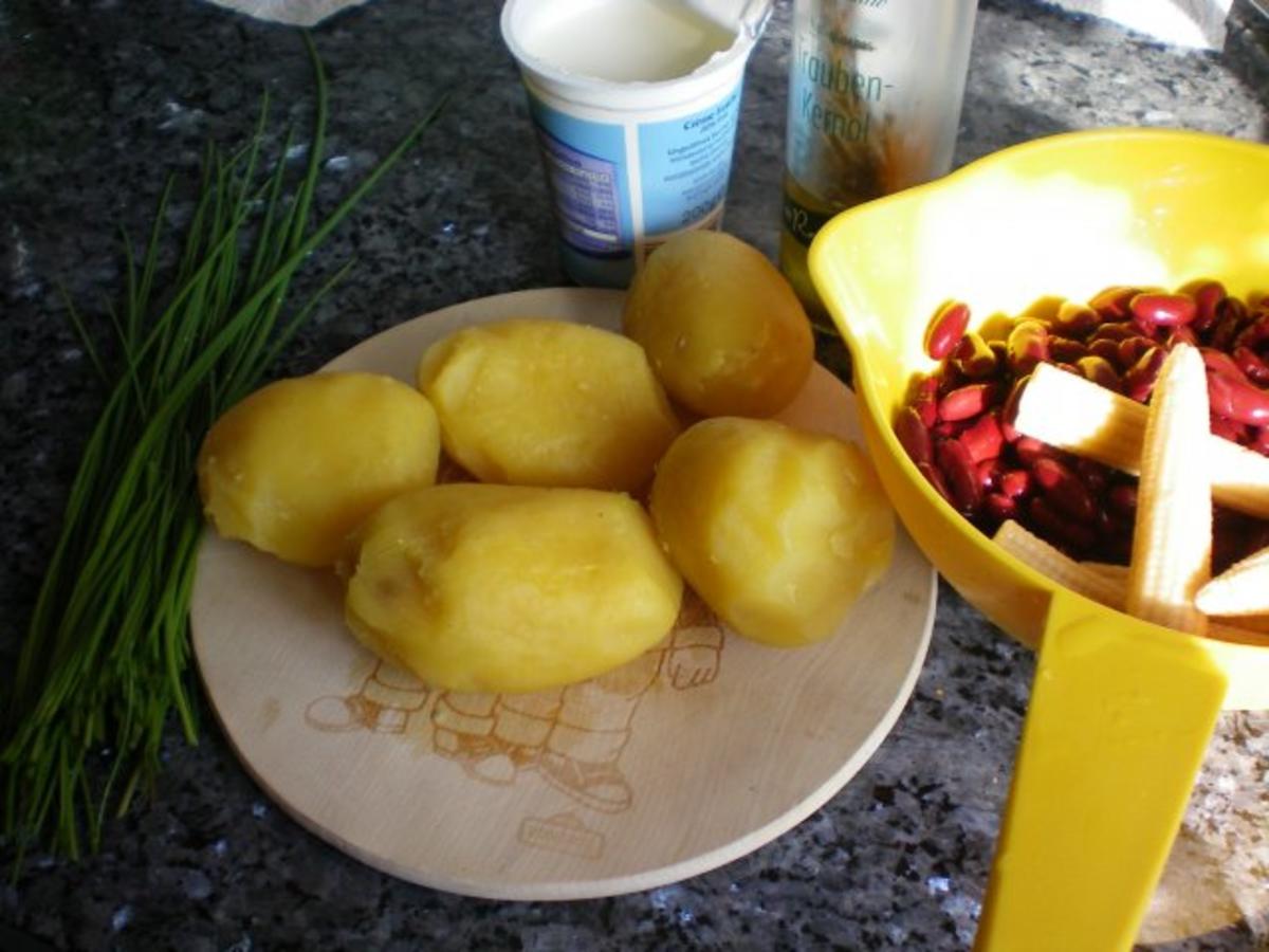 Salat: Kartoffelsalat mit Kidneybohnen und Babymais - Rezept - Bild Nr. 2
