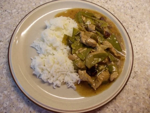 Rezept: Schweinefleisch mit Zuckerschoten Schweinefleisch mit Zuckerschoten - Rezept