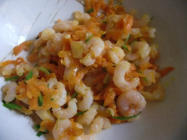 Rezept: Garnelen mit Ingwer und Möhre Garnelen mit Ingwer und Möhre - Rezept