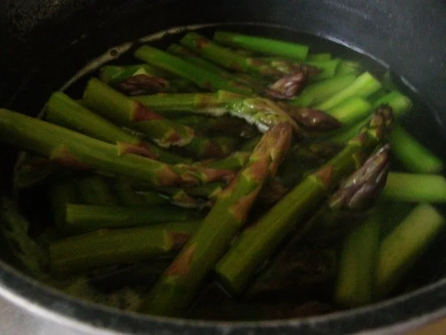 Pute mit Sesamkruste  in Käsesauce mit grünem Spargel - Rezept - Bild Nr. 6