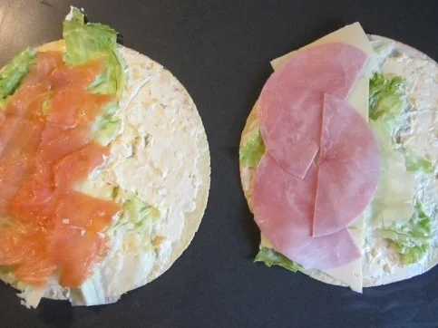 Wraps mit Lachs und Käse/Schinken - Rezept - Bild Nr. 4