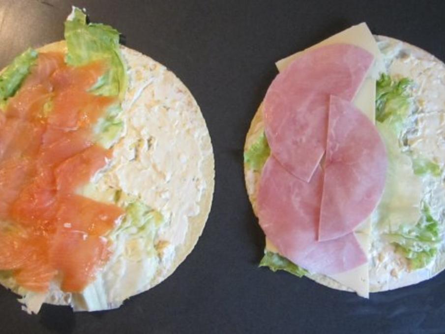 Wraps mit Lachs und Käse/Schinken - Rezept - kochbar.de