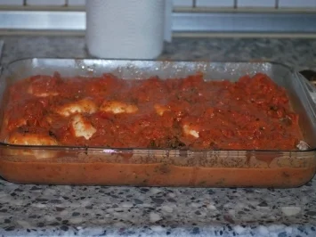 Gefüllte Riesenchampignons in Tomaten-Sahnesoße - Rezept - Bild Nr. 3