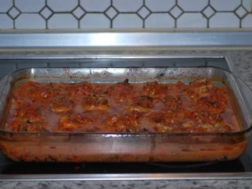 Gefüllte Riesenchampignons in Tomaten-Sahnesoße - Rezept - Bild Nr. 5