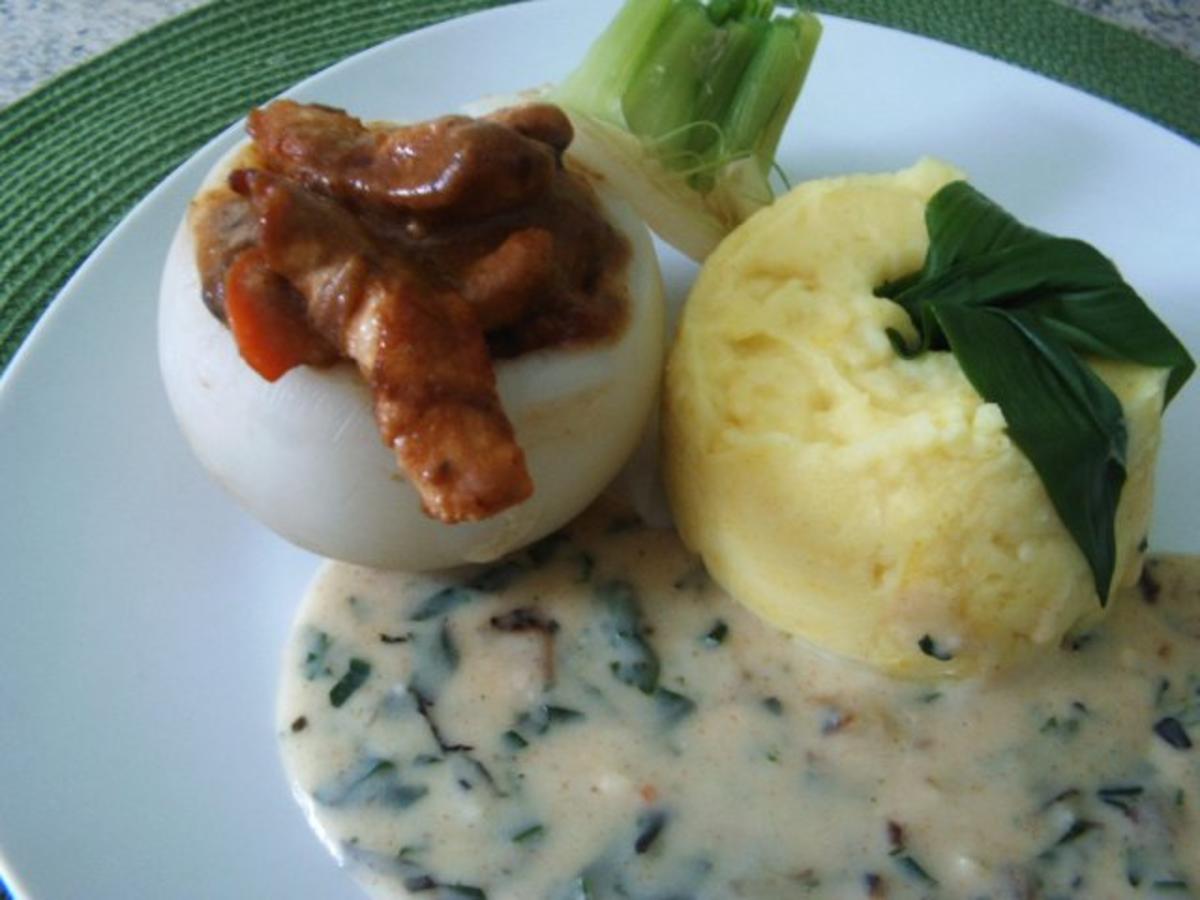 Gefullte Mairubchen Mit Putengeschnetzelten Rezept Kochbar De