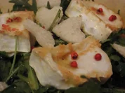 Rucola Salat mit Ziegenkäse und rosa Pfeffer - Rezept