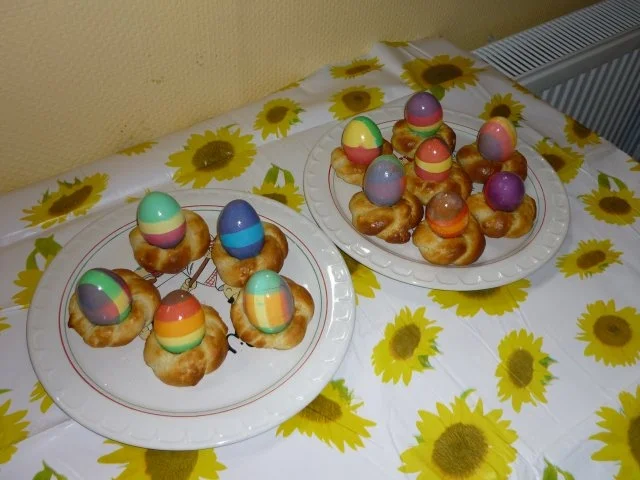 Osternester aus einem Quark-Ölteig - Rezept - Bild Nr. 3