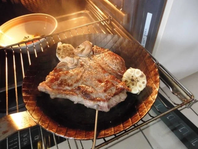 T Bone oder Porterhouse Steak - Würzbutter - gebräunte Champignons und Fritten Spalten - Rezept - Bild Nr. 6