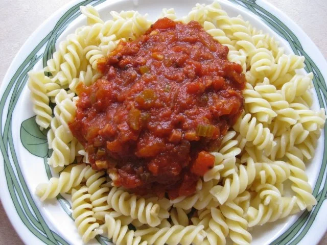 Fusilli all' amatriciana - Rezept