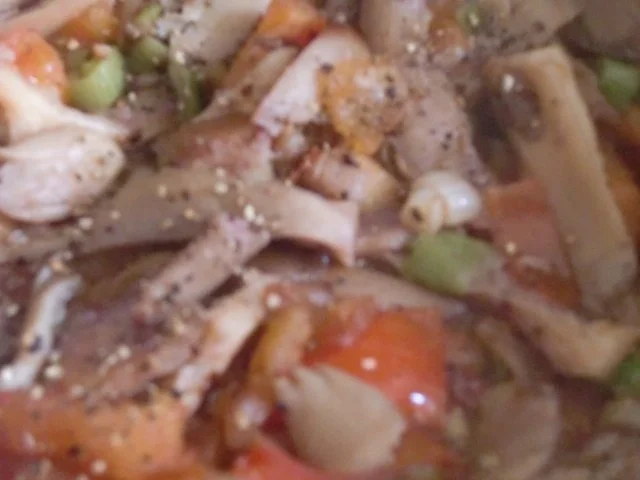 Rezept: überbackene Austernpilze mit Lauchzwiebeln und Tomate Bild Nr. 8 überbackene Austernpilze mit Lauchzwiebeln und Tomate - Rezept - Bild Nr. 8