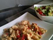 Hähnchenbrust mit Paprika/Lauch Gemüse - Rezept