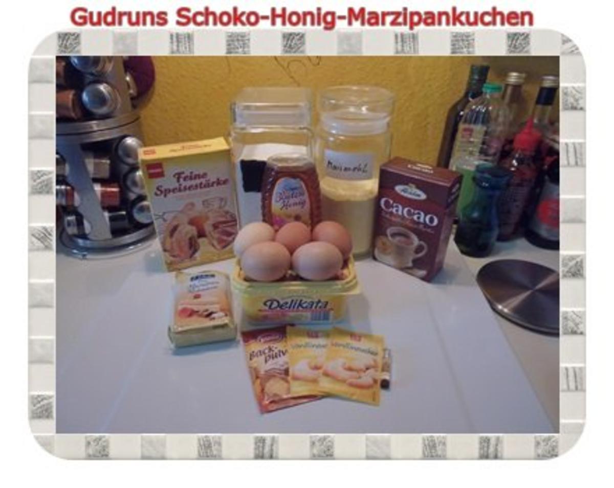 Kuchen: Schoko-Honig-Marzipankuchen - Rezept - Bild Nr. 2