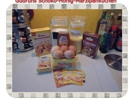 Kuchen: Schoko-Honig-Marzipankuchen - Rezept - Bild Nr. 2