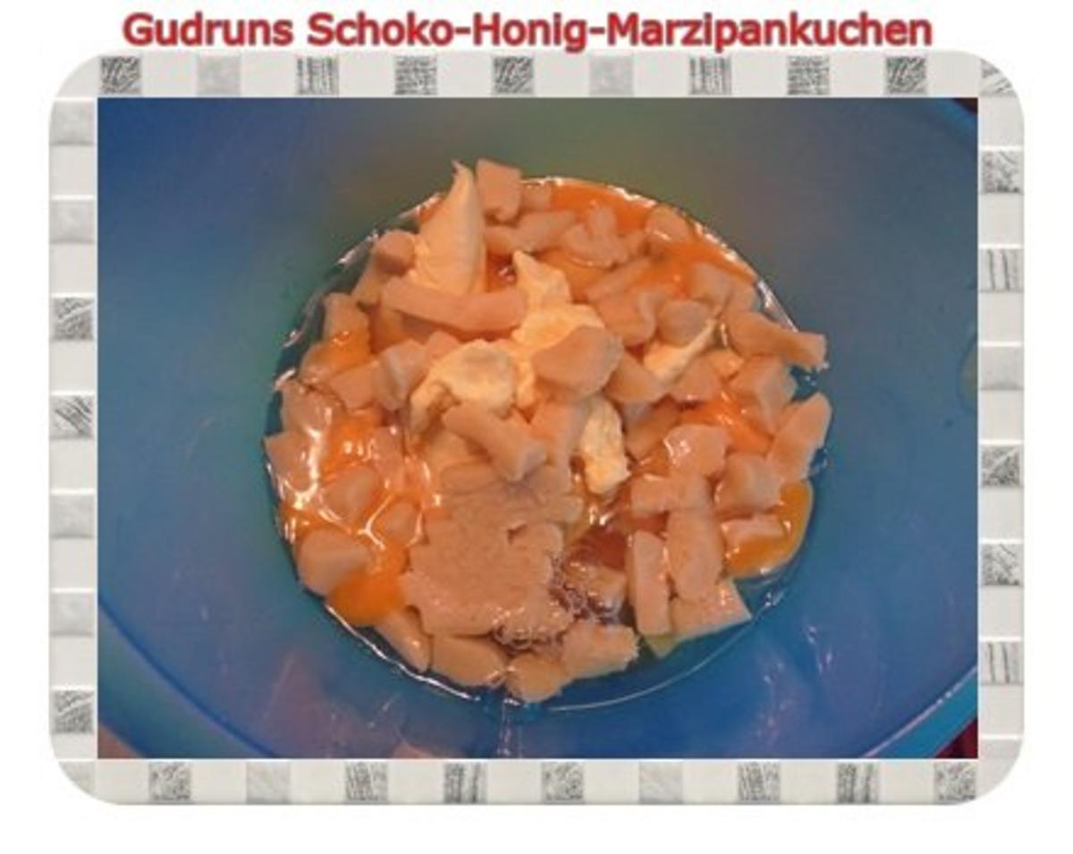Kuchen: Schoko-Honig-Marzipankuchen - Rezept - Bild Nr. 4