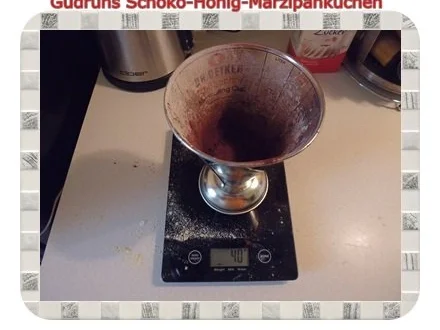 Kuchen: Schoko-Honig-Marzipankuchen - Rezept - Bild Nr. 8