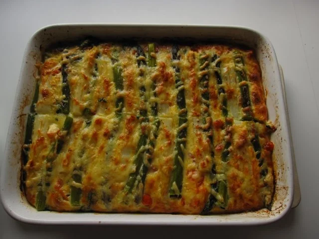 Spargelauflauf mit Spinat, Tomaten und Lachs - Rezept - Bild Nr. 9