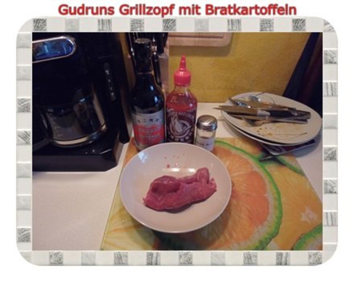 Fleisch: Grillzopf mit Bratkartoffeln - Rezept - Bild Nr. 2