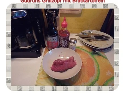 Rezept: Fleisch: Grillzopf mit Bratkartoffeln Bild Nr. 2 Fleisch: Grillzopf mit Bratkartoffeln - Rezept - Bild Nr. 2
