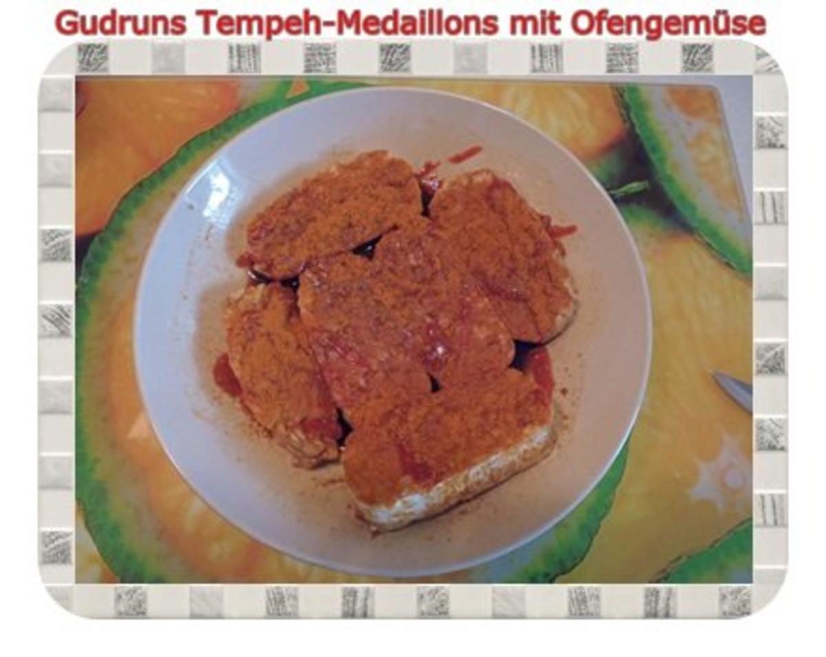 Vegetarisch: Tempeh Medaillons mit Ofengemüse - Rezept - Bild Nr. 5