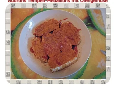 Vegetarisch: Tempeh Medaillons mit Ofengemüse - Rezept - Bild Nr. 5