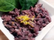 Rezept: Zitronen-Risotto mit schwarzem Reis (vegan) Zitronen-Risotto mit schwarzem Reis (vegan) - Rezept