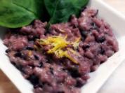 Zitronen-Risotto mit schwarzem Reis (vegan) - Rezept