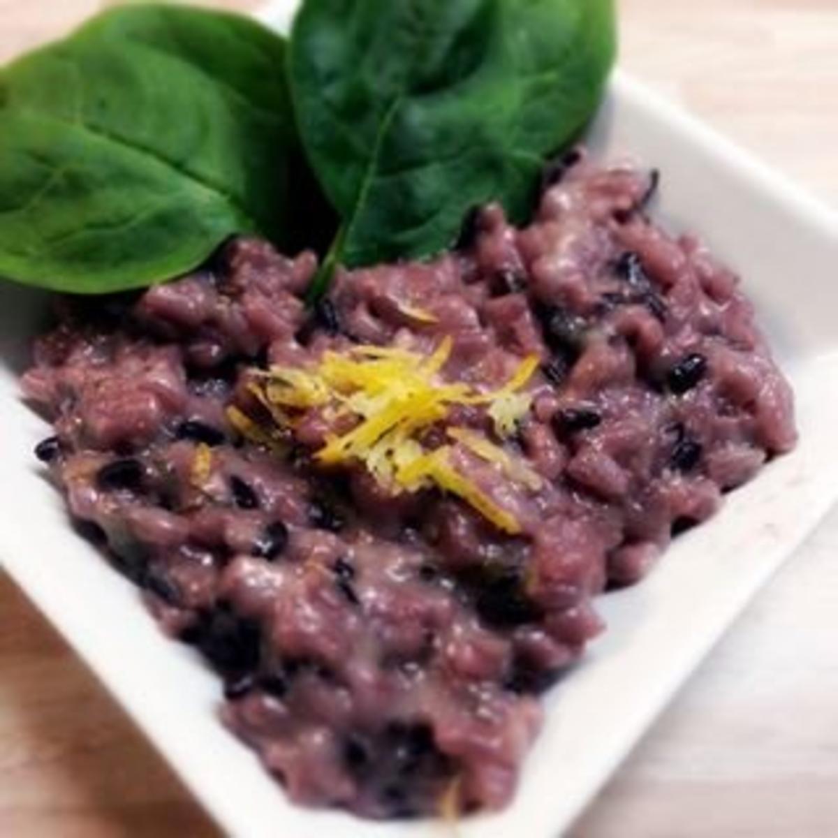 Bilder für Zitronen-Risotto mit schwarzem Reis (vegan) - Rezept