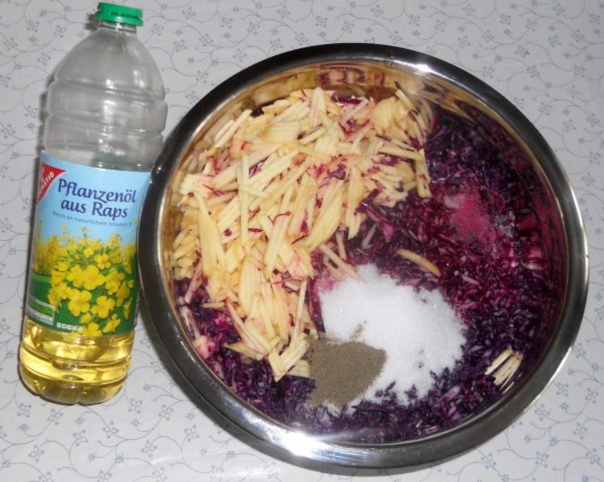 Rotkohl - Rohkostsalat - à la "Oòrndrasch" (Rzpt. um 1976) - Rezept - Bild Nr. 5