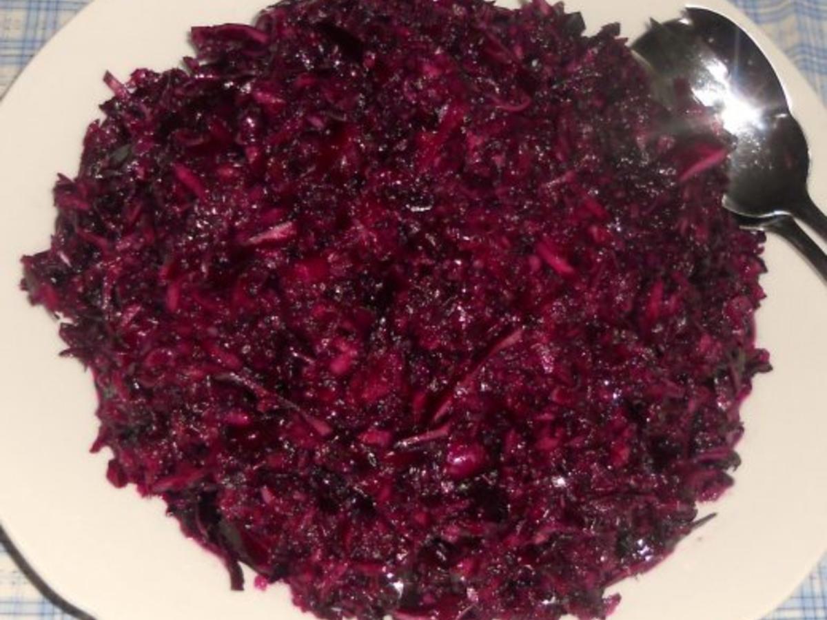 Rotkohl - Rohkostsalat - à la &amp;quot;Oòrndrasch&amp;quot; (Rzpt. um 1976) - Rezept