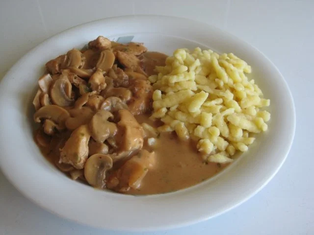 Hähnchengeschnetzeltes an Sauce mit Estragon - Rezept