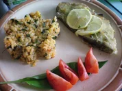 Fisch: Heilbutt mit Reis rot-grün - Rezept