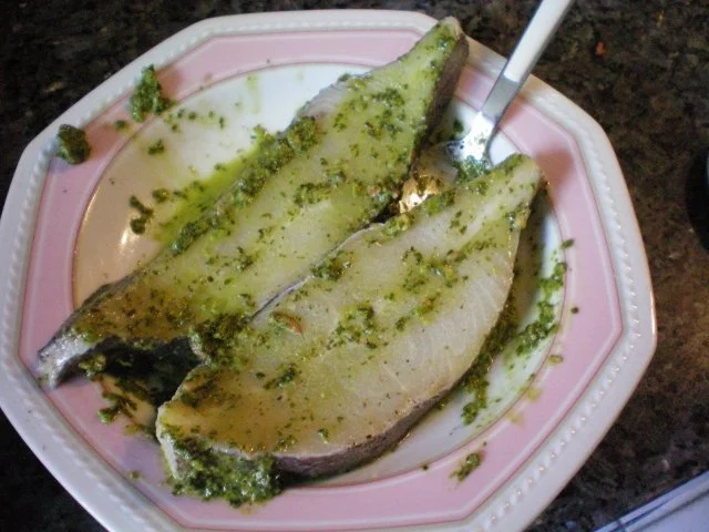 Fisch: Heilbutt mit Reis rot-grün - Rezept - Bild Nr. 3